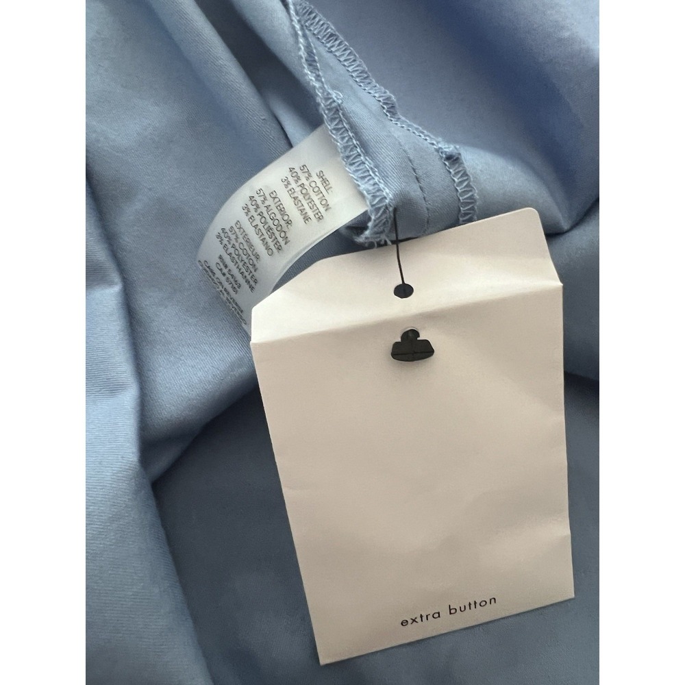 Calvin Klein Womens Belted Shirt Dress Long Sleeve Lightweight Blue Size 12 - Picture 12 of 13
